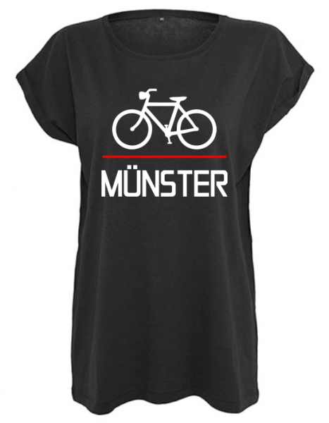 Fahrrad Münster Damen Shirt schwarz
